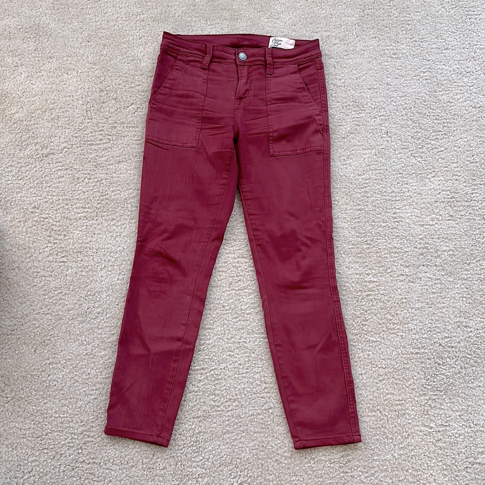 Red/maroon skinny pants